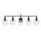 Z-Lite Bryant 5 Light Vanity, Matte Black And Clear Seedy 734-5V-MB - alternate 3